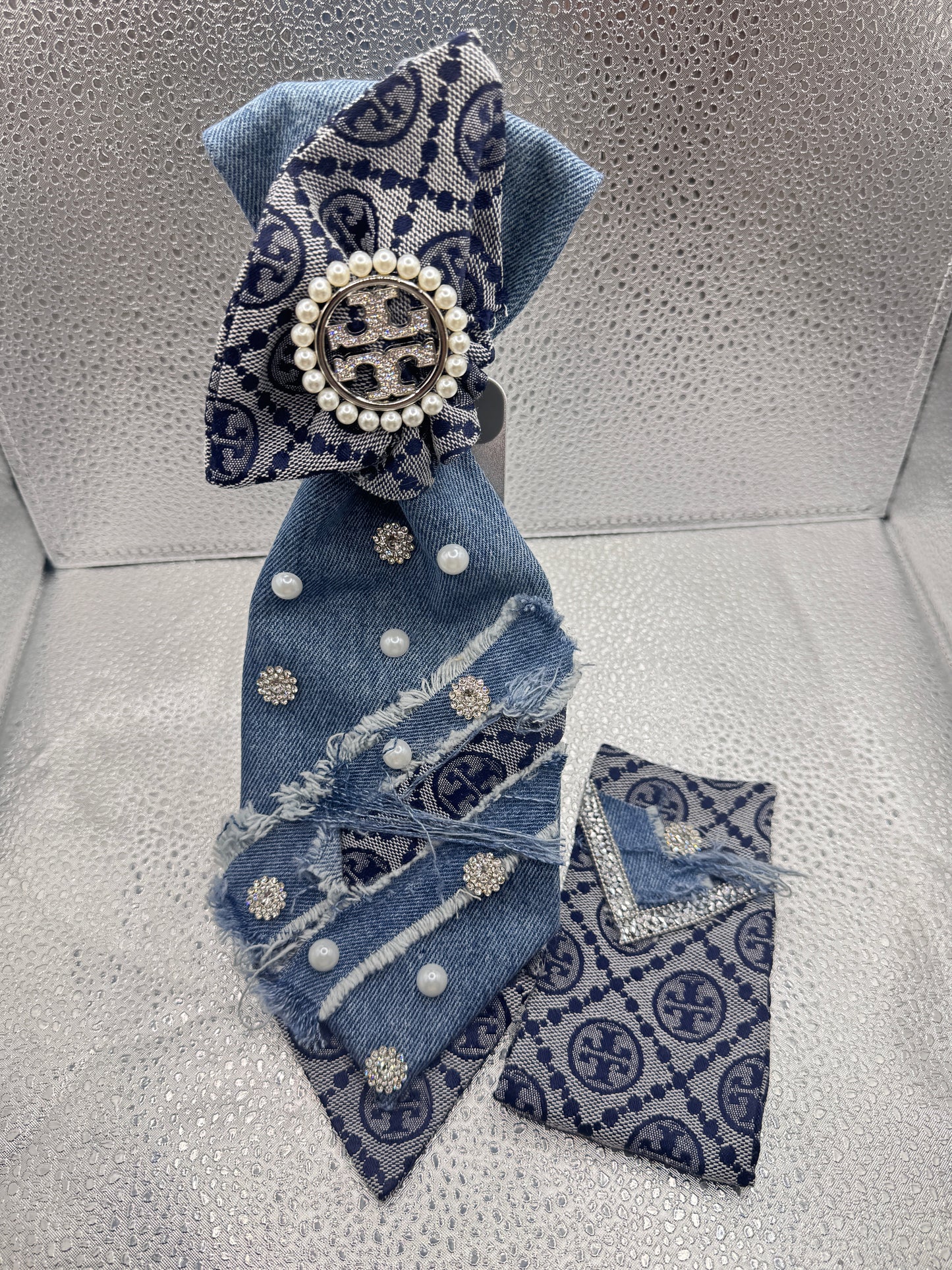 Designer Meets Denim Tie & Pocket Square Set